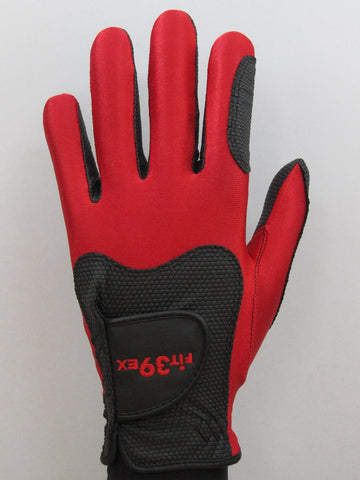 FIT39 Golf Glove Classic B Red Black