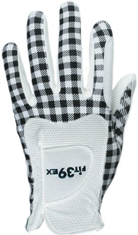 FIT39 Golf Glove Classic L Check Black / White
